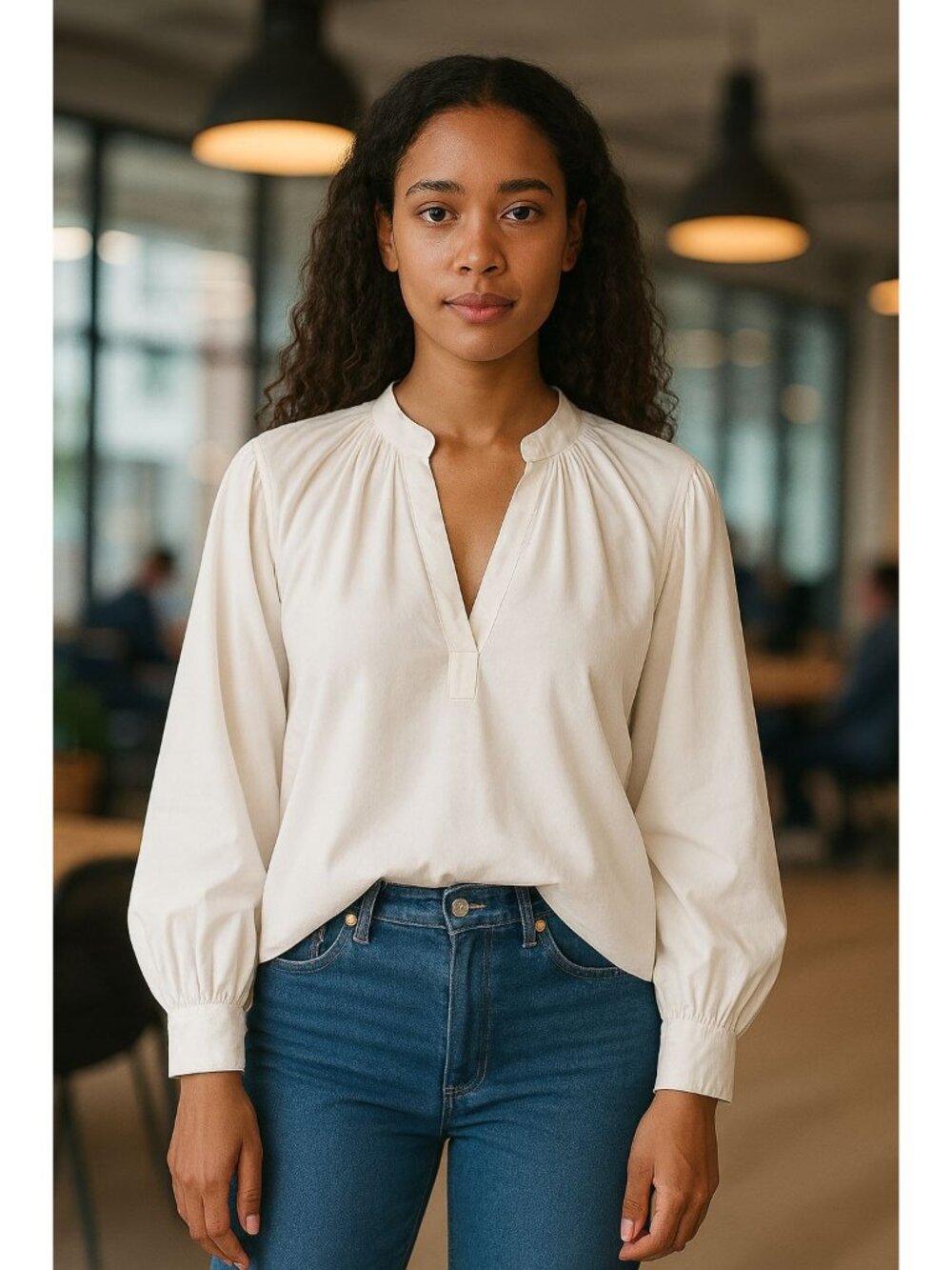 Madewell Shirred Long-Sleeve Top Women's XS Eyelet White Boho Lightweight Blouse - Picture 14 of 16